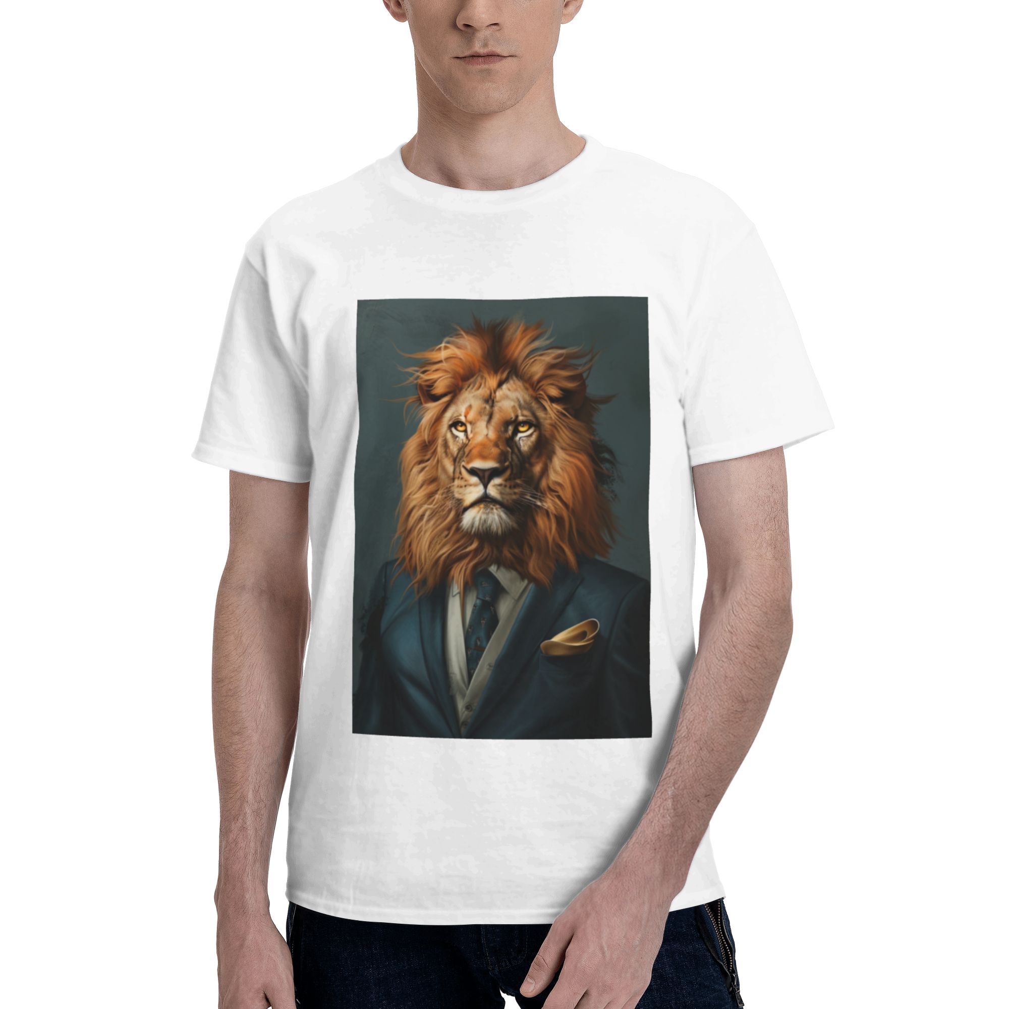 lion-gentleman-hand-painted-cotton-t-shirt-white